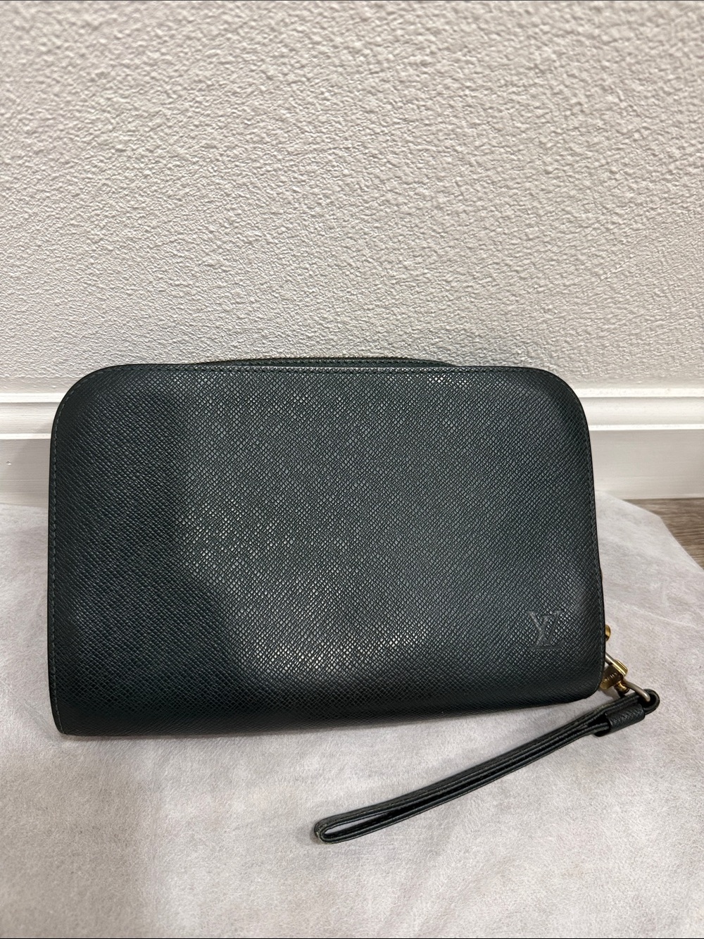 Louis Vuitton Baikal Taiga Wristlet Clutch
